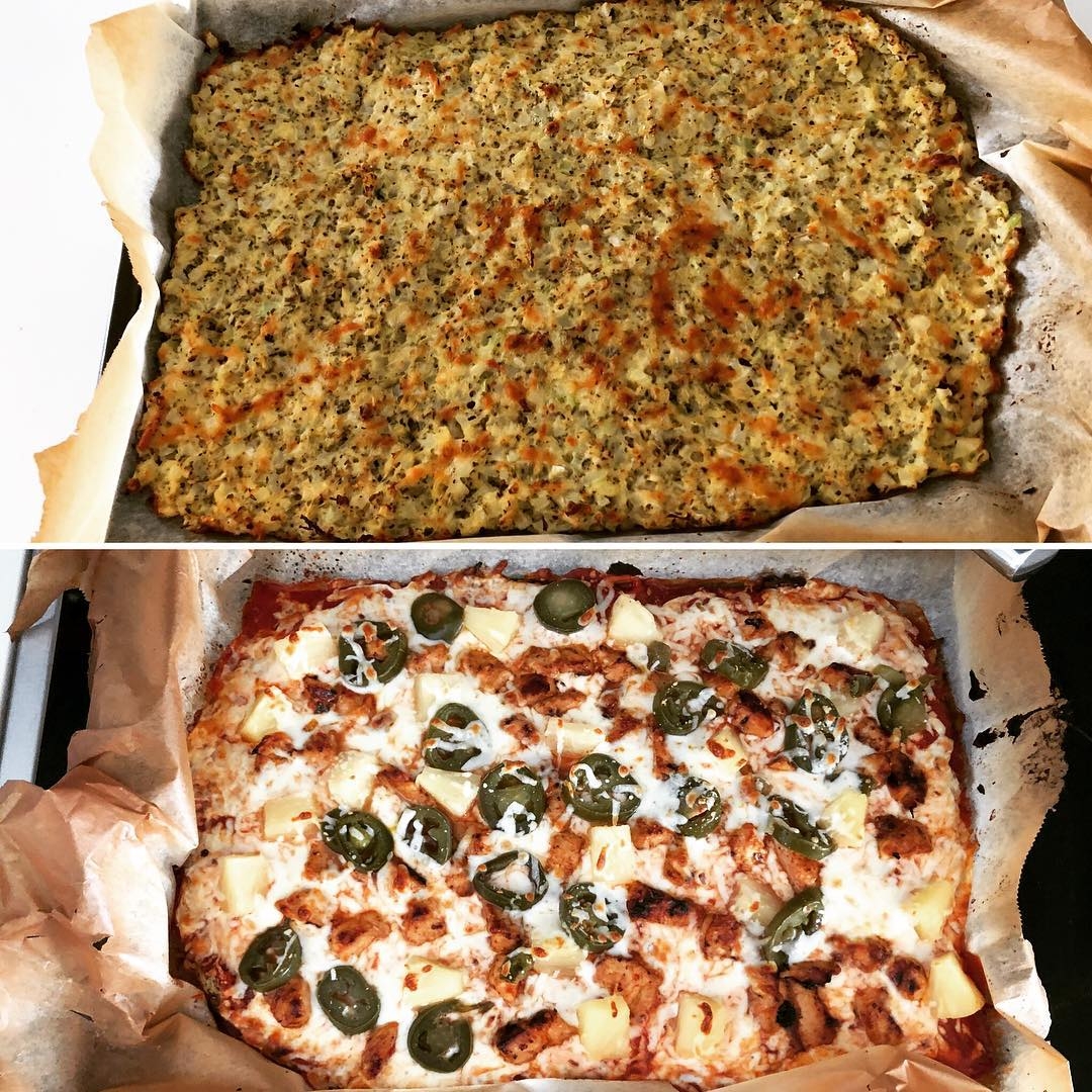 first cauliflower pizza